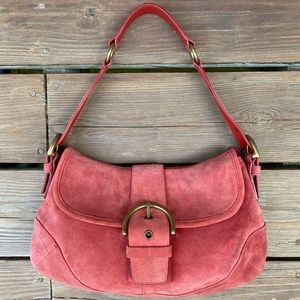 Vintage Coach suede shoulder bag, J3S-9253